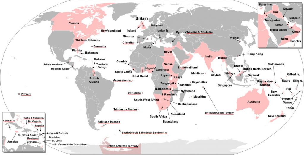 Map Of The British Empire